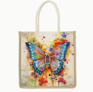 Preview: Diamond Paintin  Einkaufstasche Schmetterling